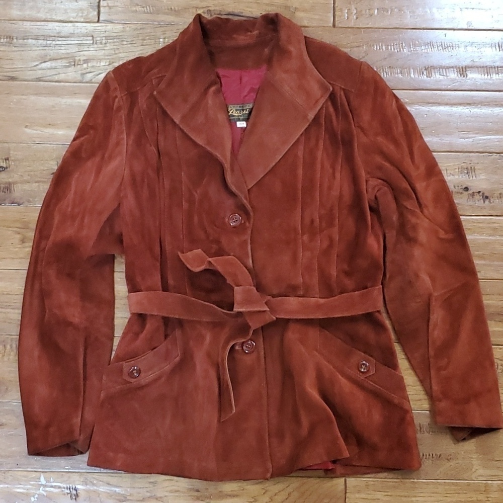 Learsi suede leather 70s burnt orange jacket